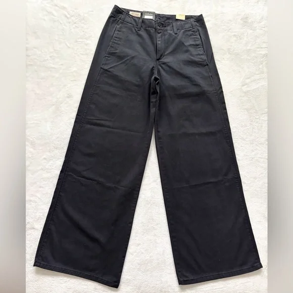 LEVI'S Premium XLBlack Chino Wide Leg Mid Rise Pants--NWT--26x31 - Picture 2 of 16